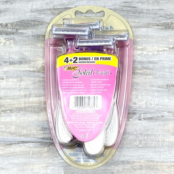 NWT Bic Soliel Twilight 6-Count 3-Blade Disposable Razors Bonus Pack Lavender - Picture 4 of 7